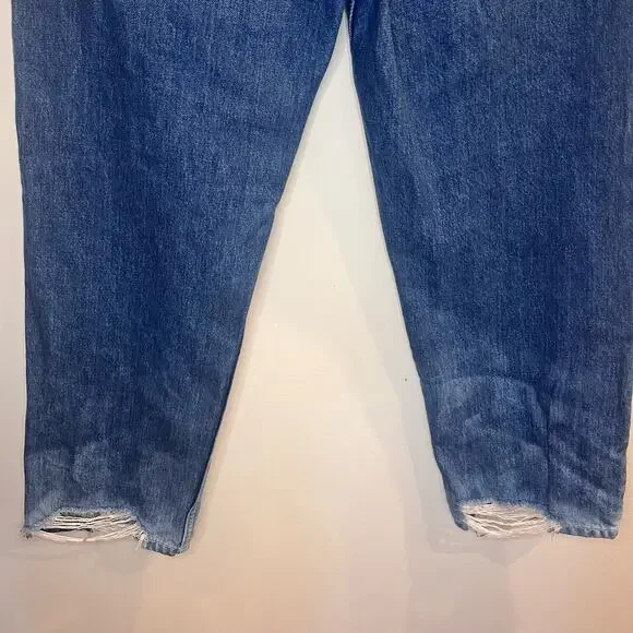 Etica Tyler Vintage Straight Crop Jeans 100% Cotton Shipwreck Size 29 Button Fly - Picture 9 of 10
